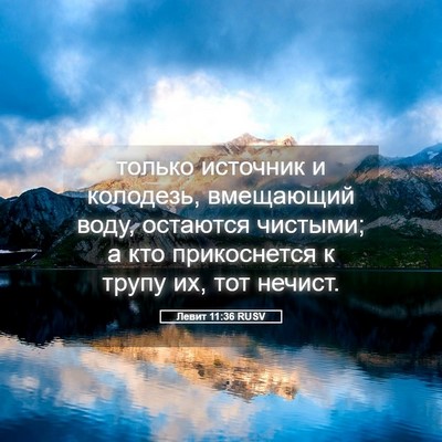 Picture 05 - Левит 11:36 RUSV - только источник и - Bible Verse Picture