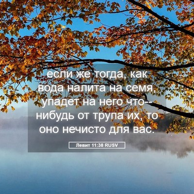 Picture 05 - Левит 11:38 RUSV - если же тогда, как вода - Bible Verse Picture