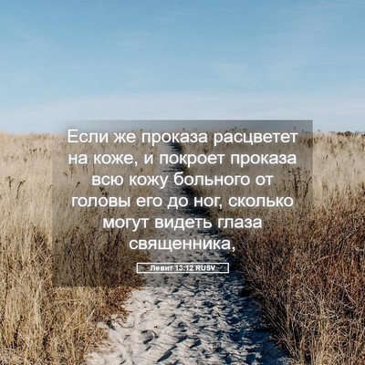 Picture 05 - Левит 13:12 RUSV - Если же проказа расцветет - Bible Verse Picture
