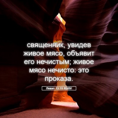 Picture 05 - Левит 13:15 RUSV - священник, увидев живое - Bible Verse Picture