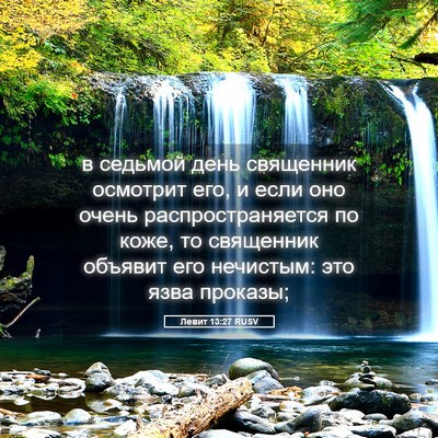 Picture 05 - Левит 13:27 RUSV - в седьмой день священник - Bible Verse Picture