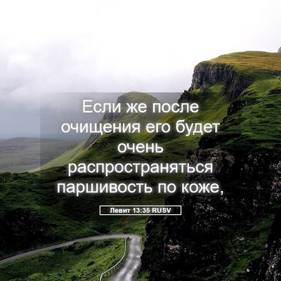 Picture 05 - Левит 13:35 RUSV - Если же после очищения его - Bible Verse Picture