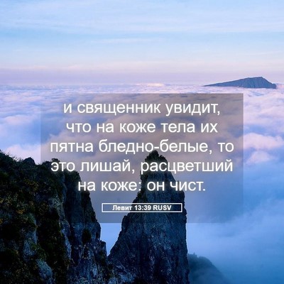 Picture 05 - Левит 13:39 RUSV - и священник увидит, что на - Bible Verse Picture