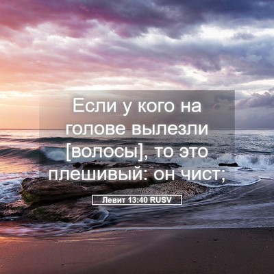 Picture 05 - Левит 13:40 RUSV - Если у кого на голове - Bible Verse Picture