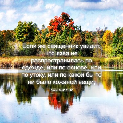 Picture 05 - Левит 13:53 RUSV - Если же священник увидит, - Bible Verse Picture