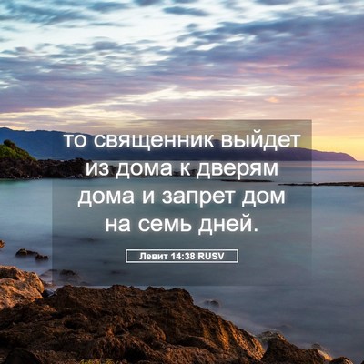 Picture 05 - Левит 14:38 RUSV - то священник выйдет из - Bible Verse Picture