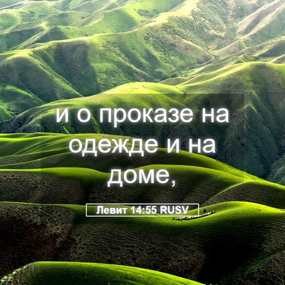 Picture 05 - Левит 14:55 RUSV - и о проказе на одежде и на - Bible Verse Picture