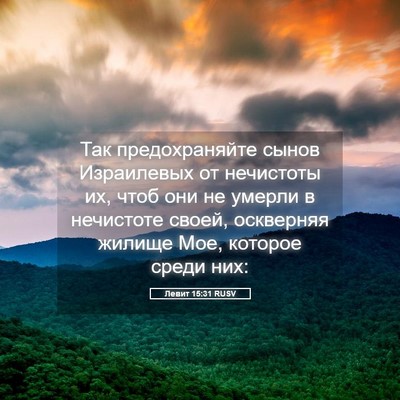 Picture 05 - Левит 15:31 RUSV - Так предохраняйте сынов - Bible Verse Picture