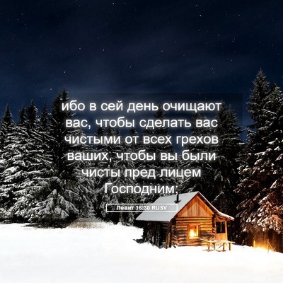 Picture 05 - Левит 16:30 RUSV - ибо в сей день очищают вас, - Bible Verse Picture
