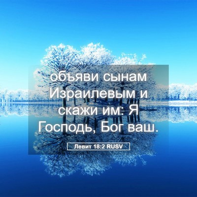 Picture 05 - Левит 18:2 RUSV - объяви сынам Израилевым и - Bible Verse Picture