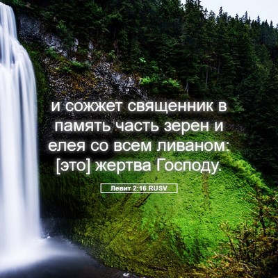 Picture 05 - Левит 2:16 RUSV - и сожжет священник в - Bible Verse Picture