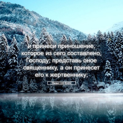 Picture 05 - Левит 2:8 RUSV - и принеси приношение, - Bible Verse Picture
