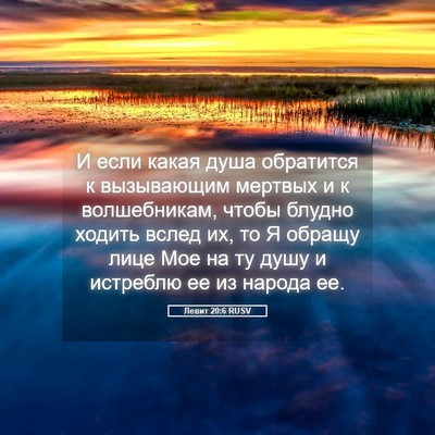 Picture 05 - Левит 20:6 RUSV - И если какая душа - Bible Verse Picture
