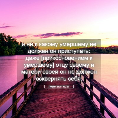 Picture 05 - Левит 21:11 RUSV - и ни к какому умершему не - Bible Verse Picture
