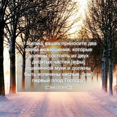 Picture 05 - Левит 23:17 RUSV - от жилищ ваших приносите - Bible Verse Picture