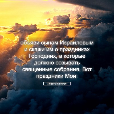 Picture 05 - Левит 23:2 RUSV - объяви сынам Израилевым и - Bible Verse Picture