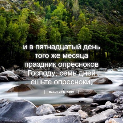 Picture 05 - Левит 23:6 RUSV - и в пятнадцатый день того - Bible Verse Picture