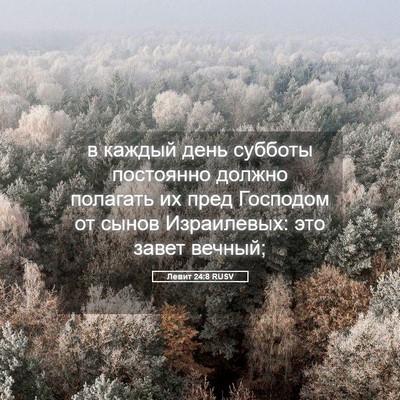 Picture 05 - Левит 24:8 RUSV - в каждый день субботы - Bible Verse Picture