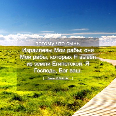 Picture 05 - Левит 25:55 RUSV - потому что сыны Израилевы - Bible Verse Picture