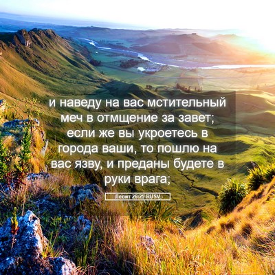 Picture 05 - Левит 26:25 RUSV - и наведу на вас - Bible Verse Picture