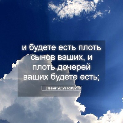 Picture 05 - Левит 26:29 RUSV - и будете есть плоть сынов - Bible Verse Picture