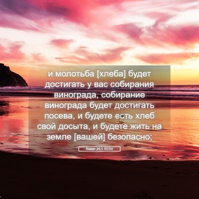 Picture 05 - Левит 26:5 RUSV - и молотьба [хлеба] будет - Bible Verse Picture