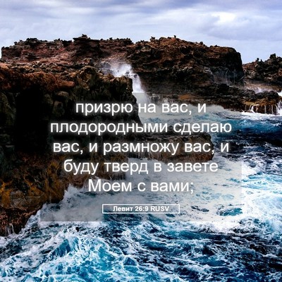 Picture 05 - Левит 26:9 RUSV - призрю на вас, и - Bible Verse Picture