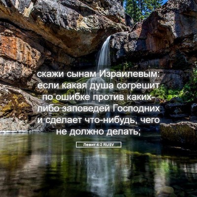 Picture 05 - Левит 4:2 RUSV - скажи сынам Израилевым: - Bible Verse Picture