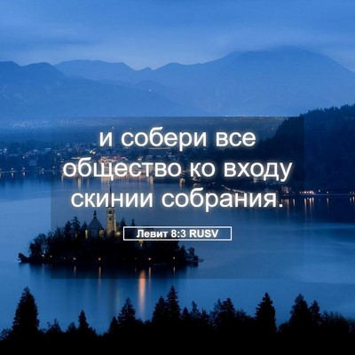 Picture 05 - Левит 8:3 RUSV - и собери все общество ко - Bible Verse Picture