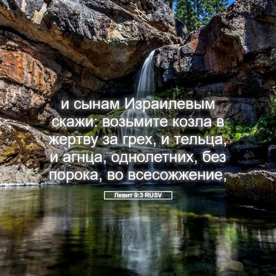 Picture 05 - Левит 9:3 RUSV - и сынам Израилевым скажи: - Bible Verse Picture