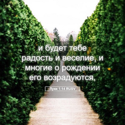 Picture 05 - Луки 1:14 RUSV - и будет тебе радость и - Bible Verse Picture