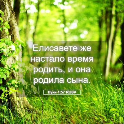 Picture 05 - Луки 1:57 RUSV - Елисавете же настало время - Bible Verse Picture
