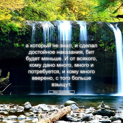 Picture 05 - Луки 12:48 RUSV - а который не знал, и сделал - Bible Verse Picture