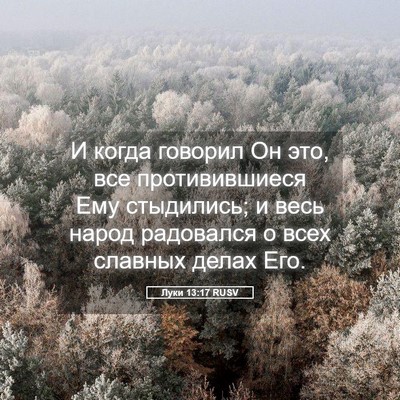 Picture 05 - Луки 13:17 RUSV - И когда говорил Он это, все - Bible Verse Picture