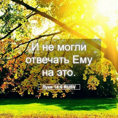 Picture 05 - Луки 14:6 RUSV - И не могли отвечать Ему на - Bible Verse Picture