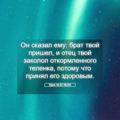 Picture 05 - Луки 15:27 RUSV - Он сказал ему: брат твой - Bible Verse Picture