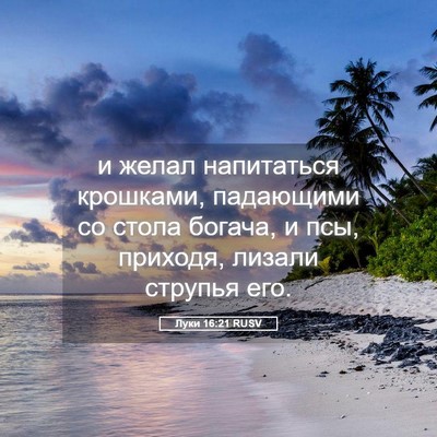 Picture 05 - Луки 16:21 RUSV - и желал напитаться - Bible Verse Picture
