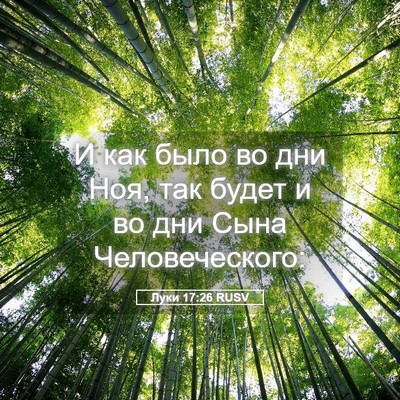 Picture 05 - Луки 17:26 RUSV - И как было во дни Ноя, так - Bible Verse Picture