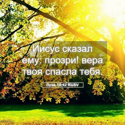 Picture 05 - Луки 18:42 RUSV - Иисус сказал ему: прозри! - Bible Verse Picture
