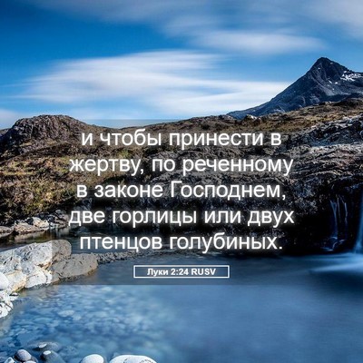 Picture 05 - Луки 2:24 RUSV - и чтобы принести в жертву, - Bible Verse Picture