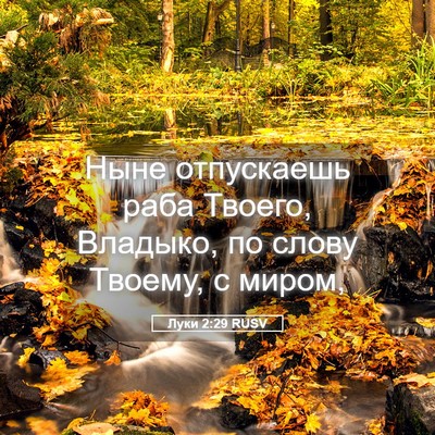 Picture 05 - Луки 2:29 RUSV - Ныне отпускаешь раба - Bible Verse Picture