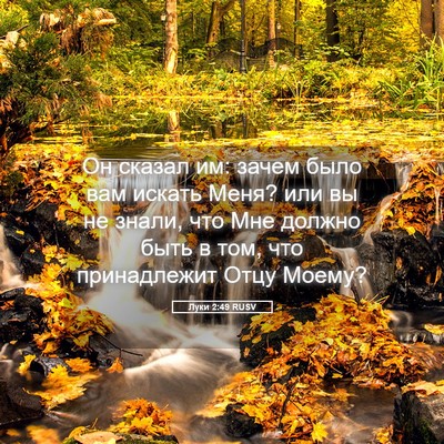 Picture 05 - Луки 2:49 RUSV - Он сказал им: зачем было - Bible Verse Picture