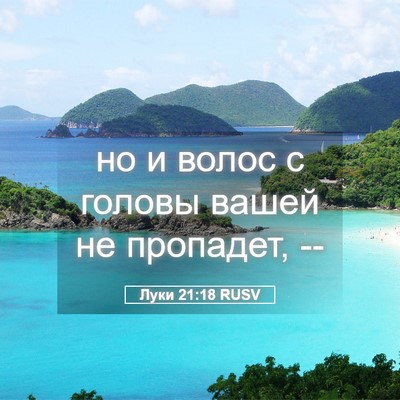 Picture 05 - Луки 21:18 RUSV - но и волос с головы вашей - Bible Verse Picture