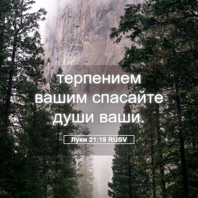 Picture 05 - Луки 21:19 RUSV - терпением вашим спасайте - Bible Verse Picture
