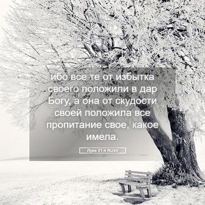 Picture 05 - Луки 21:4 RUSV - ибо все те от избытка - Bible Verse Picture
