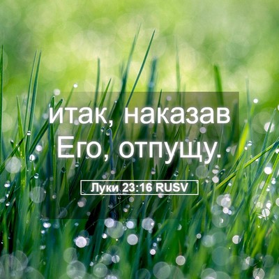Picture 05 - Луки 23:16 RUSV - итак, наказав Его, - Bible Verse Picture