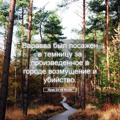 Picture 05 - Луки 23:19 RUSV - Варавва был посажен в - Bible Verse Picture