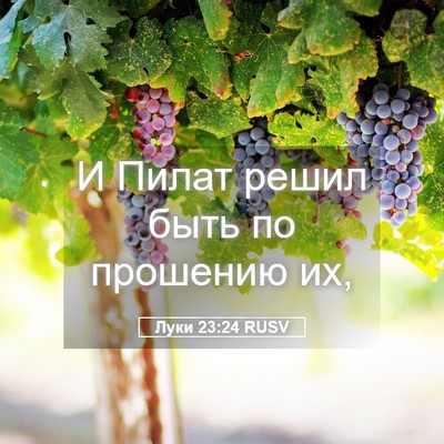 Picture 05 - Луки 23:24 RUSV - И Пилат решил быть по - Bible Verse Picture
