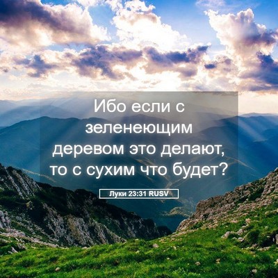 Picture 05 - Луки 23:31 RUSV - Ибо если с зеленеющим - Bible Verse Picture