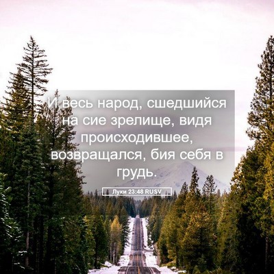Picture 05 - Луки 23:48 RUSV - И весь народ, сшедшийся на - Bible Verse Picture